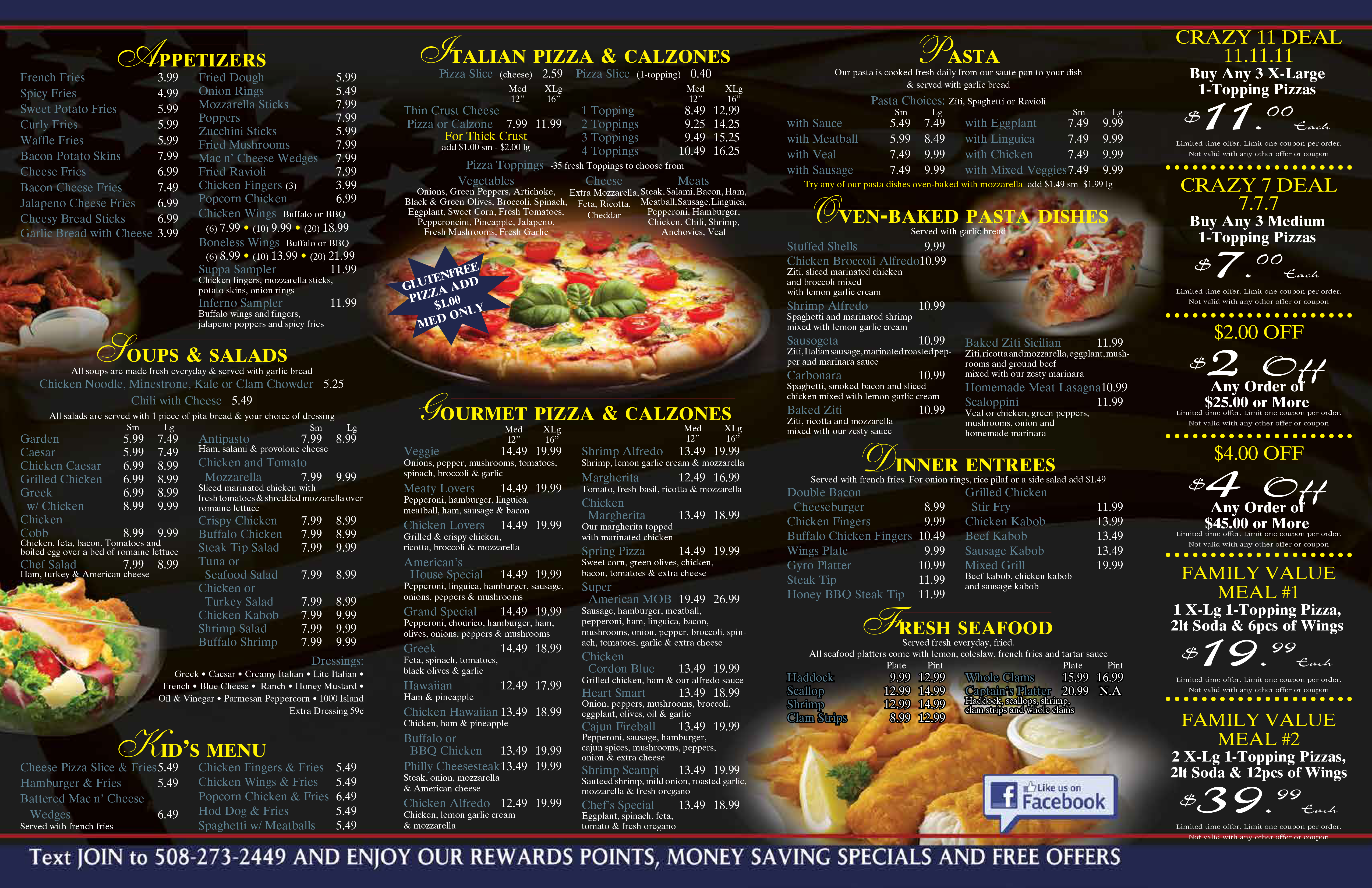 Our Menu - American Pizza and Grill